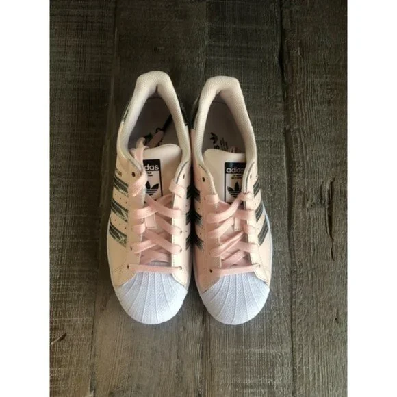 ADIDAS WMNS SUPERSTAR PINK TINT SILVER METALLIC Shoes size 6